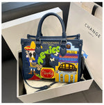 Design Patchwork Zipper 2026 Hot Sale Women's Bags Retro High Quality Women's Bags PU New Personality Stylish Shoulder Bags