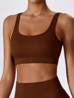 Seamless Knitted Sports Fitness Yoga Bra and Underwear