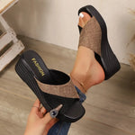with Heel Large Size Fashion Womens Shoes 2026 Beige Heeled Sandals Thick Big Luxury Black Girls Summer Clear Wedge Slippers