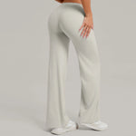 Women's Pilates Straight Yoga Pants Leggings Versatile Loose Wide-Leg Running Sports Fitness Hip-Lifting High Waist Trousers