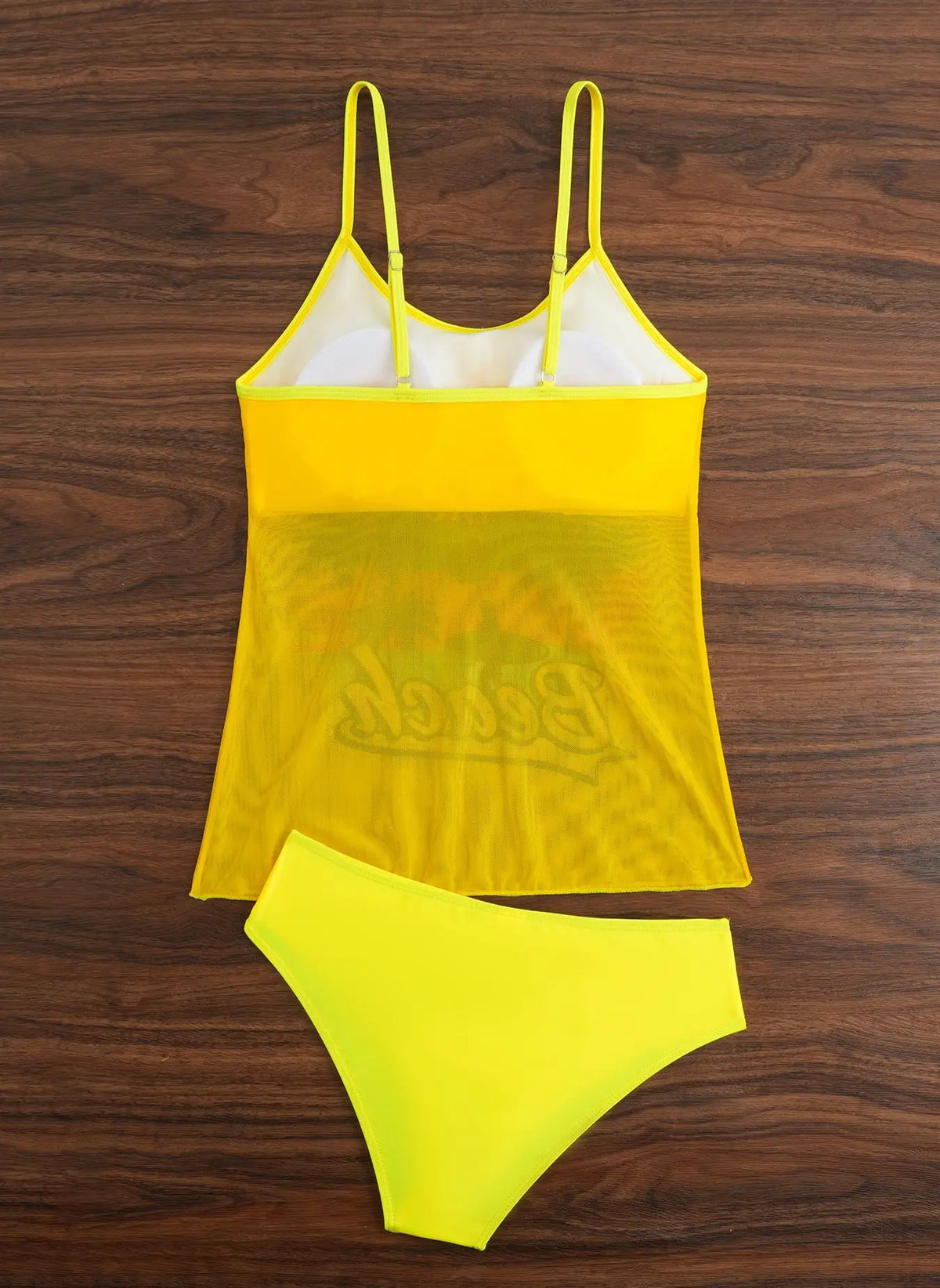 Summer Swimwear for Women Tankini Sets Swimsuit Vintage Padded Mesh Bathing Suit Print Beachwear Female Women's Swim Wear 2025