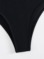 Sexy Black One Piece Swimsuit 2025 Women Hollow Out Backless Cross Slim High Waist Bikini Beach Bathing Suit Holiday Monokini