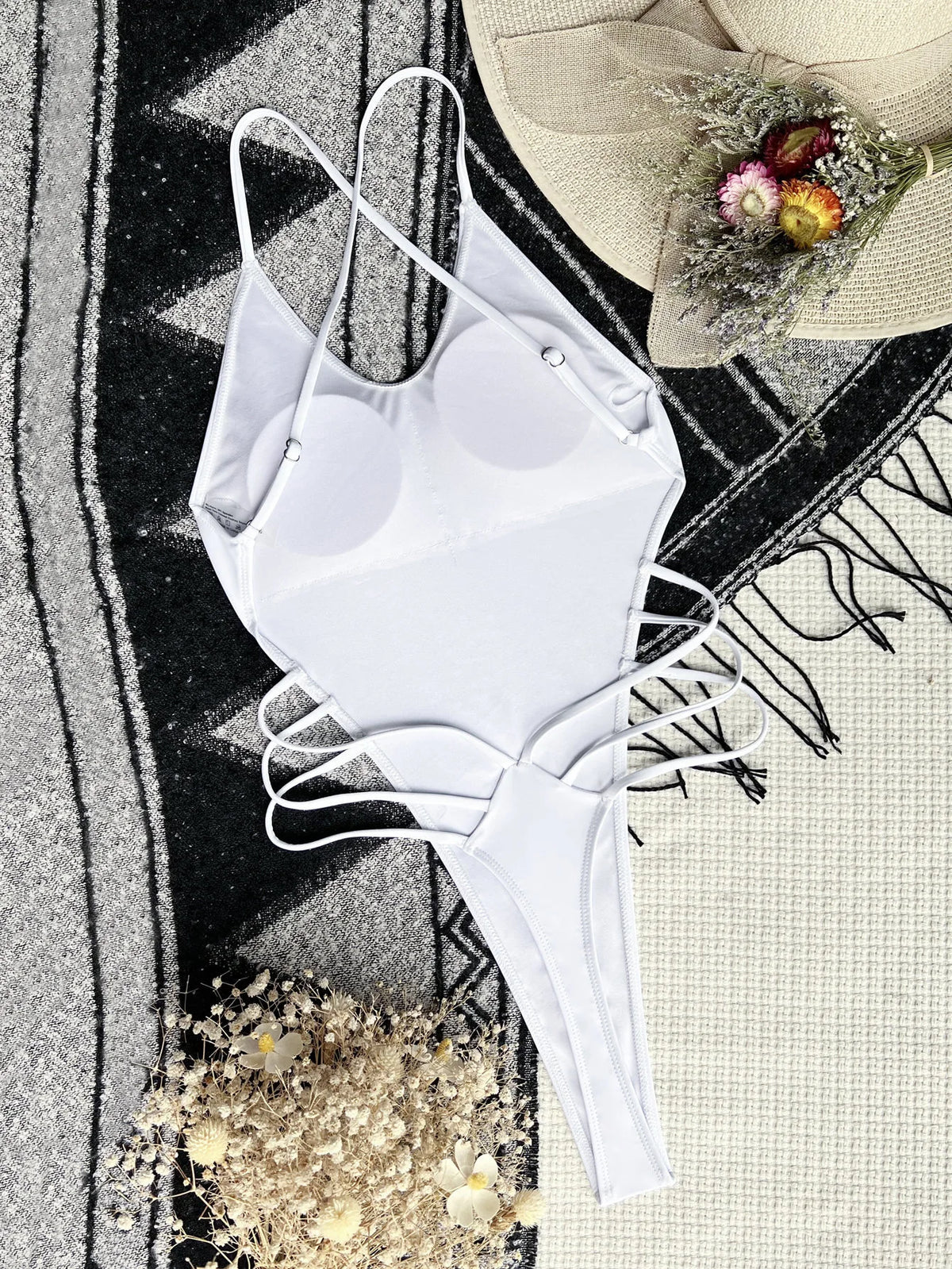 DEKA Backless One Piece Swimsuit Vintage V-neck Swimwear Women Bathing Swimming Suit Female Summer Beachwear Bodysuit
