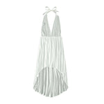 S - XL New Sexy Halter Deep V Neck Backless Tunic Beach Cover Up Cover-ups Beach Dress Beach Wear Beachwear Female Women K5213