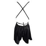 Sexy Lingerie Women's Sexy Dress With Wooden Ear Edge Deep V Neck Neck Tie Backless Sexy Lingerie Set 3x