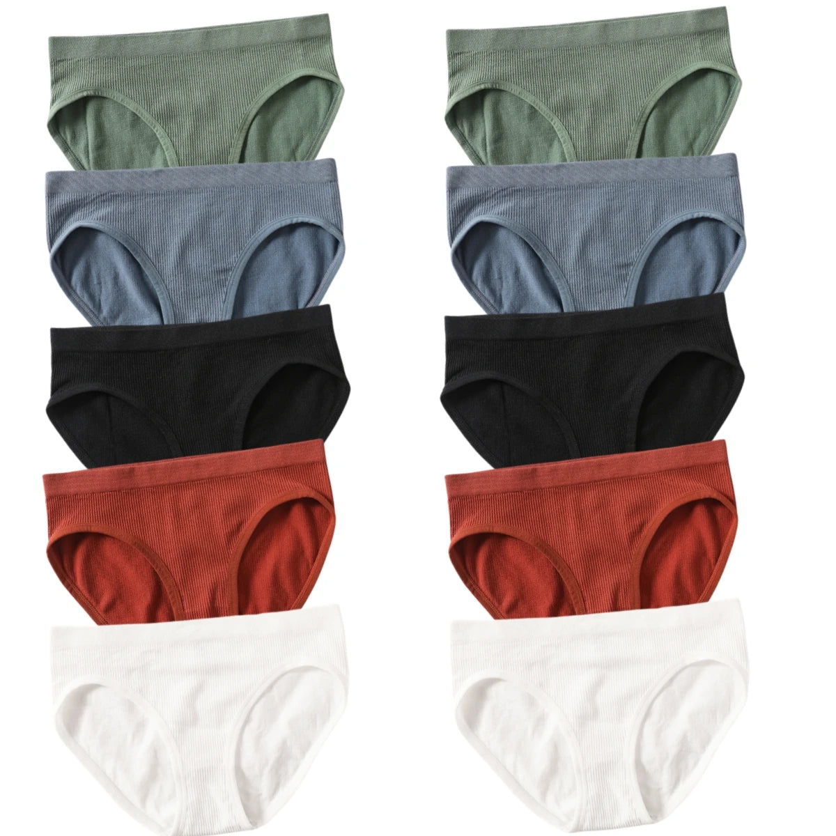 10Pcs/Set Seamless Panties Women Low Rise Panties Sports Briefs Underwear Comfort Underpants Female Sexy Lingerie