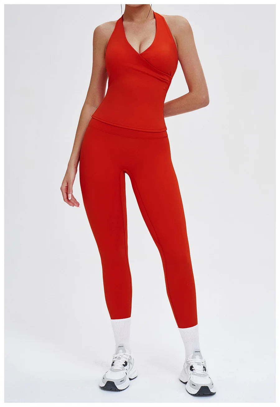 2 Pieces Sportswear Women Yoga Set Gym Clothes Fitness Set Outfit Outdoor Long-Sleeved Shirt Tracksuits Sports Bra Gym Leggings