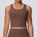 Women's Yoga Vest Shockproof Fixed Cup Beauty Back Yoga Top Outdoor Sports Running Fitness Vest