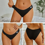 5Pcs Women Cotton Panties V-Belt Ladies Soft Female Sexy M-4XL Low-Rise Panties Bikini Underwear Comfortable Lingerie 2024