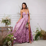 Women's Fashion Flower Print Bead Chain Halter Neck Long Dresses Sexy V-neck Backless Leace-up Slit Dress Lady Party Vestidos