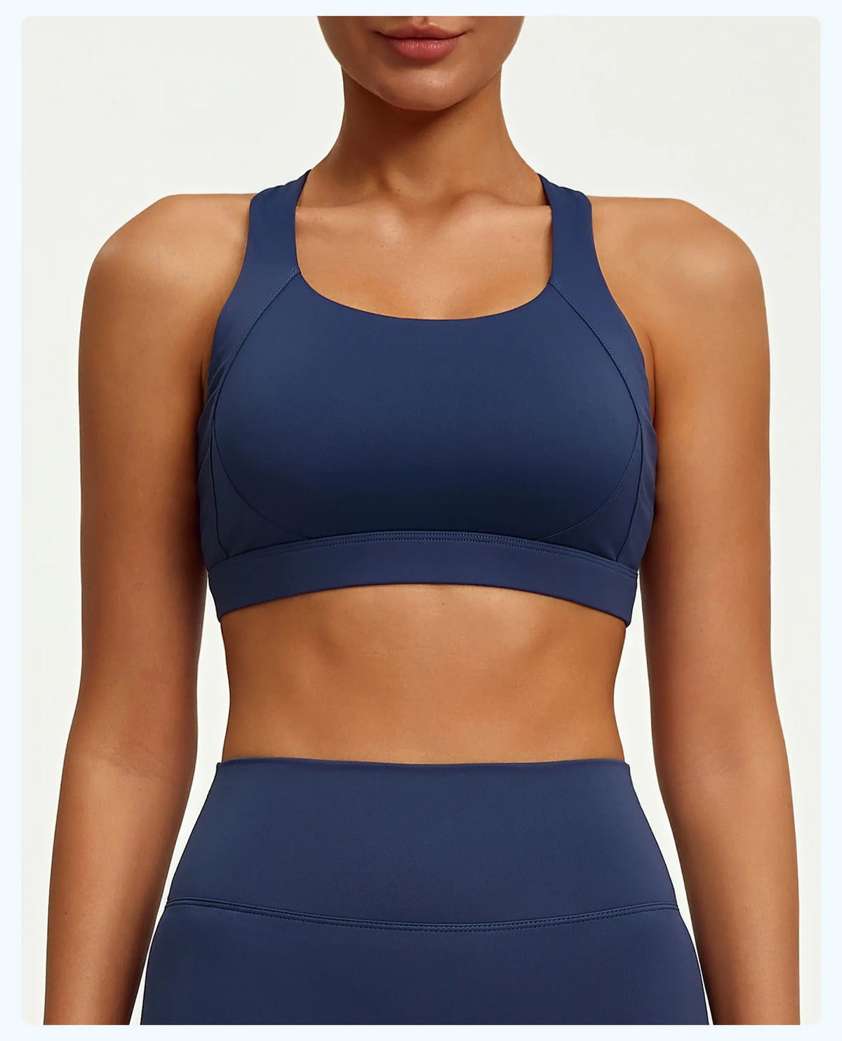 Solid Color Sports Bra Women Cross Back High Support Yoga Bra Sports Top Compression Training Gym Bras Fitness Underwear Woman