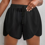 Women Swim Trunks Soft See Through Swimwear Sexy Swimsuit Thin Beach Shorts Swimming Trunks Sheer Mesh Drawstring Shorts Panties