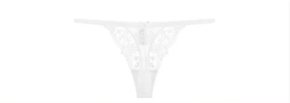 French Lace Bra & Panty Set w/Steel Rings Ultra-Thin Push-Up Bralette Small Bust Sheer White Sexy Lingerie Pure Seductive Style
