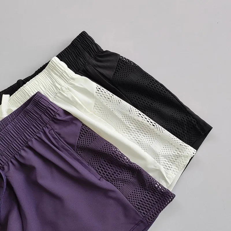 Women's Summer Sports Fitness Short Quick Dry Loose Anti Glare with Pocket Style New Pants