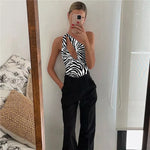 2023 Women One Piece Swimsuit Zebra One Shoulder Female Swimwear Sexy Monokini Hollow Out Beachwear Push Up Bodysuit