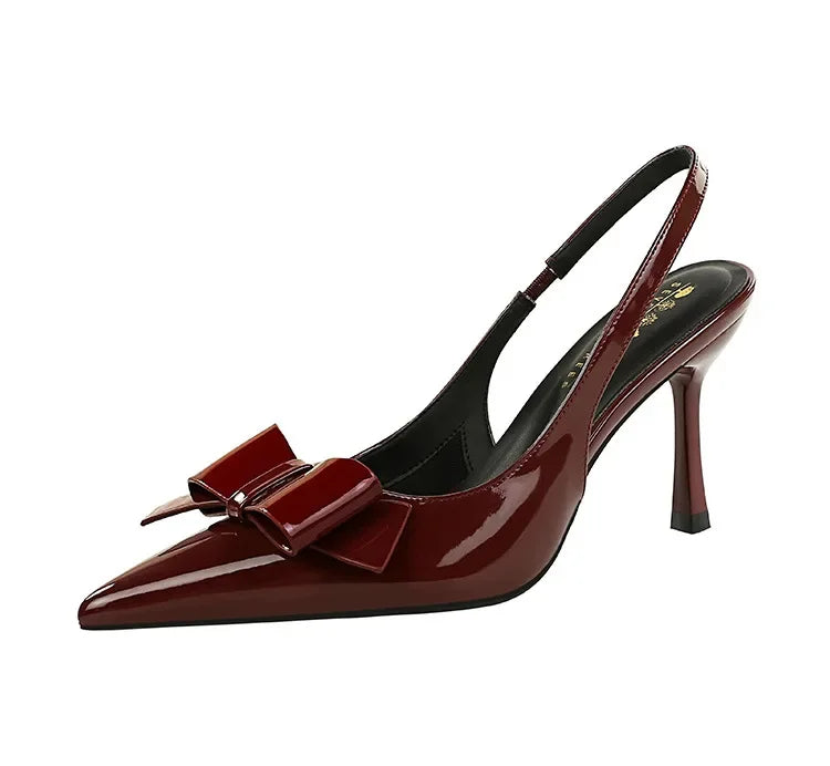 Luxury Designer Burgundy Suede Ankle Strap Pumps Sexy Pointed Toe Ankle Buckle Elegant Heels Fashion Wedding Party Shoes Shoes