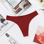3Pcs/Set Women Panties Ultra-thin Thongs Female Underpants Seamless Underwear Sports Soft Solid Color Low Rise G-string