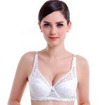Sexy Lace Bra Plus Size A B C D Cup Underwire Gather Adjustment Plunge Lingerie Bras For Women Embroidery Underwear BH Top