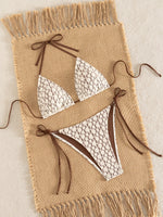 ZTVitality Sexy Lace Patchwork Bikini Set 2026 New Arrival Halter Bandage Swimwear Women's Swimwear Summer Beachwear Biquini