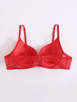 Beautiful Design Sexy Red Underwear Lace Underwire Back Buckle Bras Crop Top Shapewear Plus Size Women's Clothing A5100