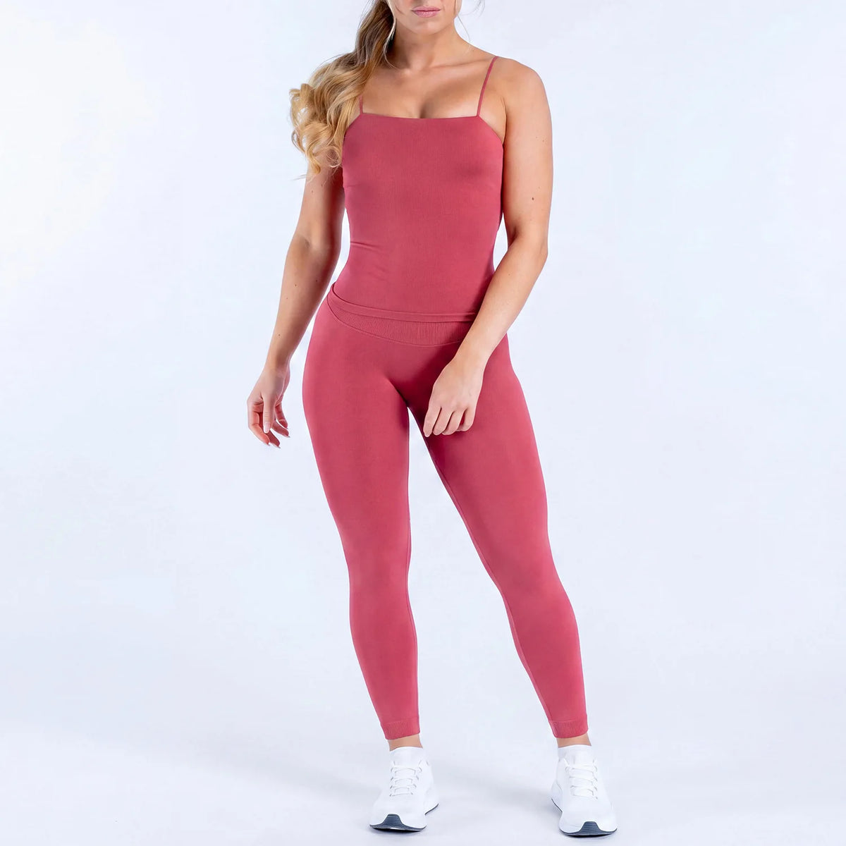 NCLAGEN Yoga Sets Women 2 Piece Gym Clothes Defy Longline Strappy Top And Defy Leggings Fitness Suit Pilates Workout Sportswear