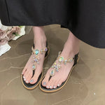 Women Sandal Summer Fashion Rhinestone Casual Shoe for Woman Luxury Beach Slippers Designer Flip Flops