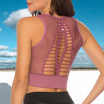 Hot Fitness Women's T-shirts Workout Sports Bra Yoga Vest Backless Solid Quick Dry Running Gym Sport bra Yoga Shirts Tank Top