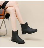 Rain Boots Women Garden Galoshes Waterproof Rubber Chelsea Boot Female Non-slip Rainshoes Fishing Water Shoes Botas Lluvia Mujer