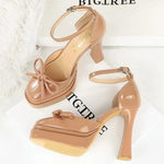 BIGTREE Model Catwalk Sequined Platform Pumps for Women Sexy Bowknot Party Nachtclub Stripper Heels Pole Dance Shoes Size 34-40