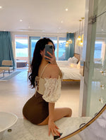 Sexy Off Shoulder Flounce One Piece Swimsuit LadyMonokini Half Sleeve Swimwear Women Swim Bath Suit