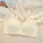 Women's Wireless Bra Full Coverage Push Up Support Bralette Seamless No Underwire Comfort Bra Wavy Edge Yoga Sports Bra