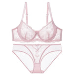 Sheer Lace Teddy Lingerie Set Panty Sexy Bra & Panty Set Ultra Thin Comfortable Summer Wear S-3XL BC Sexy Gift Sexy Tushy MOYISU