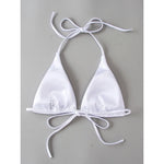 Sexy 13 Colors Halter Satin Brazilian Bikini Women Swimwear Female Swimsuit Two-pieces Bikini set Bather Bathing Suit Swim V4966