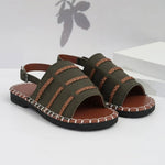 2026 summer new Roman bottom soft sole comfortable not wear feet casual versatile flat sandals female