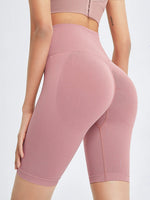 Seamless Three-Point Fitness Shorts Women High Waist Peach Buttock Lifting Sports Yoga Shorts
