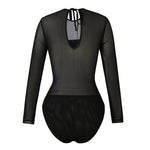 S - XL New Flower Printed Floral Long Sleeve With Pants One Piece Swimsuit Women Swimwear Female Bather Bathing Suit Swim V7099