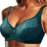 Plus Size Bras For Women Lace Bra Femme Transparent Large Brassiere Tops Underwear Sexy Lingerie C D DD E F Cup