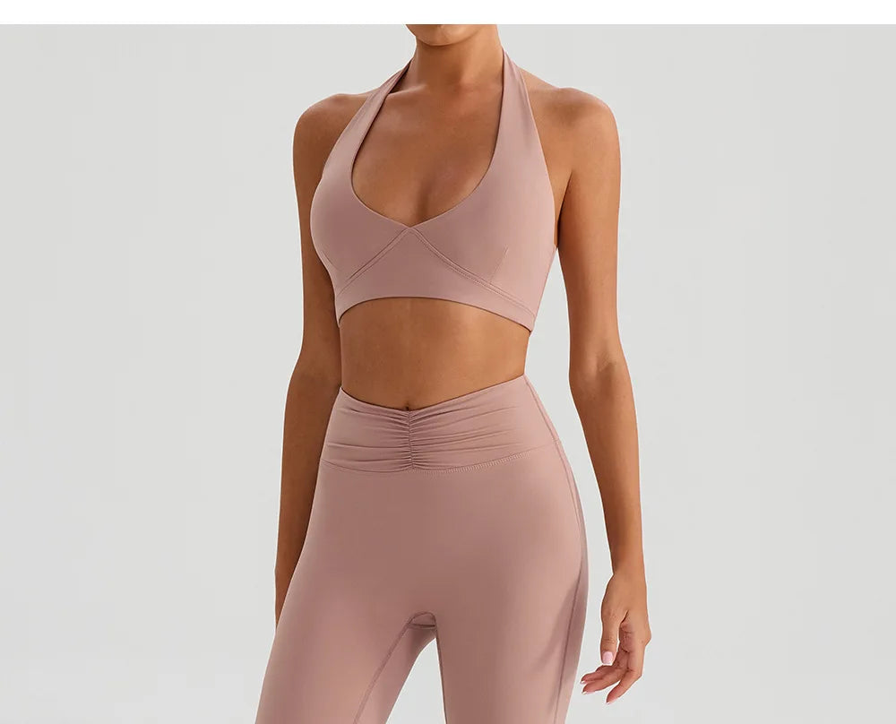 Hearuisavy 2Pcs Women's Sports Set Sun Protection Quick-Dry Tennis Skirt High Waist Yoga Flared Pants Gym Running Fitness Shorts