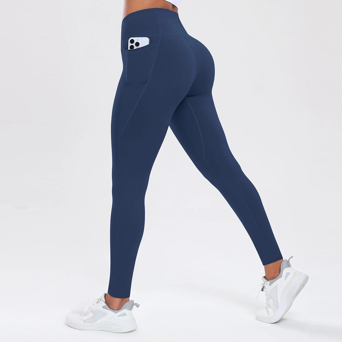 Women Butt Lifting Fitness Leggings With Pockets Tummy Control Sports Pant High Waist Fitness Tights Gym Clothing Sportswer