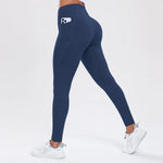 Women Butt Lifting Fitness Leggings With Pockets Tummy Control Sports Pant High Waist Fitness Tights Gym Clothing Sportswer