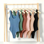 Women Seamless Jumpsuits Tummy Control Shapewear Pants Female Bodysuit Slimming Underwear U Back Tops Sexy Thongs Bodyshaper