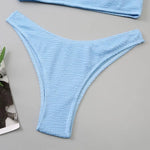 Velvet Bikinis 2025 Women Brazilian Bandeau Swimsuit Solid Sexy Swimwear Female Beachwear Bathers Bathing Swimming Swim Suit