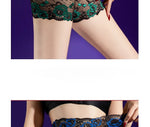 High Lace Waist Sexy Panties 5D Oil Shiny Glossy Sheer See Through Boxers Package Hip Boyshort Woman Safety Shorts Underwear