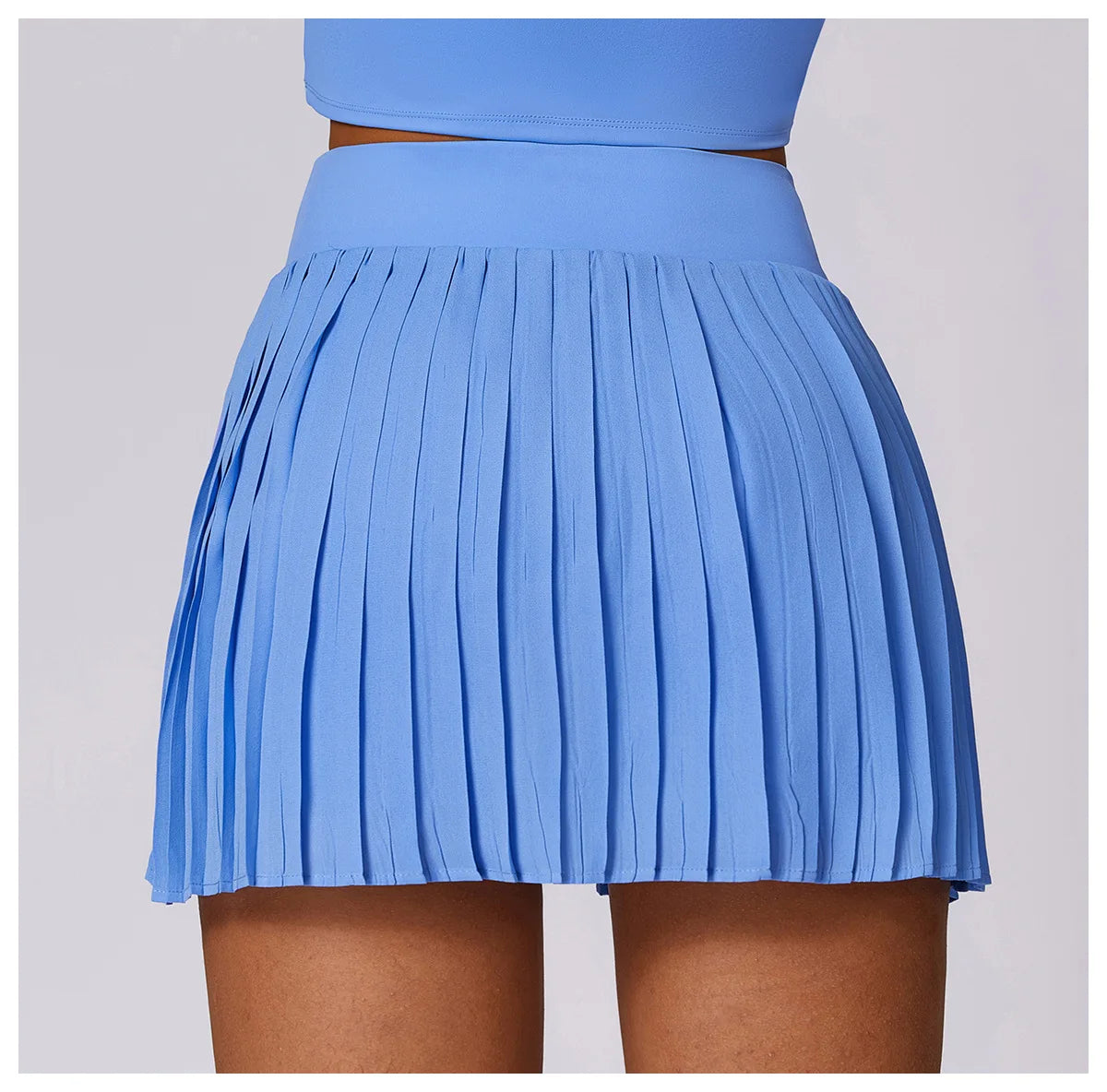 Sports Tennis Short Skirt Women's Summer Pleated Fake Two-piece Quick Drying Skort Fitness High Waist Pocket Yoga Running Skirts