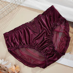 1 Pcs Sexy Hollow Lace Mesh Panties Women Summer Breathable Underwear High Waist Briefs Seamless Comfort Silk Fabric Underpants