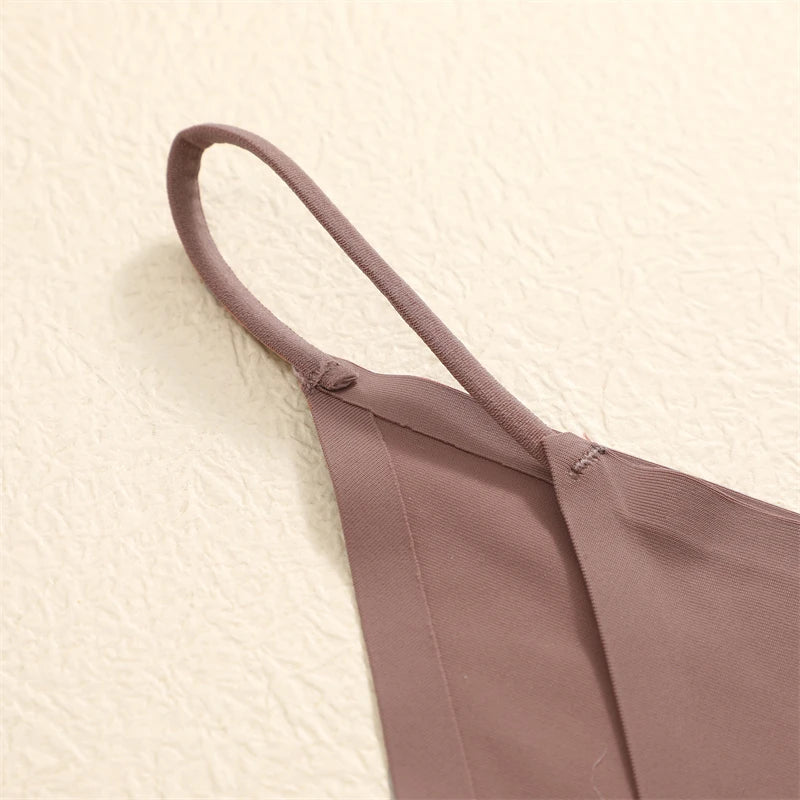 5Pcs Seamless Thong Women Thin Strap Invisible Low Waist High Stretch Flexibility Panties Sexy Underwear Ladies Briefs T-back