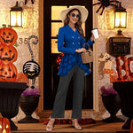 Women Double Breasted Victorian Steampunk Blazer Coat Gothic Tuxedo Tailcoat Jacket with Lace Hem Halloween Uniform Costume