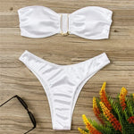 Sexy U Shaped Bandeau Bikinis Sets Mujer Strapless Swimwear Women Gold Swimsuit Bathing Suit Biquinis Brazilian Bikini Swim 2026