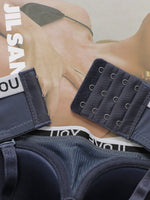 Women's sexy embroidered letter belt bra with steel ring gathering push up shoulder strap adjustable comfortable underwear B6070