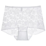 Seamless Lace High Waist Panties for Women Lingerie Sexy Flowers Embroidery Mesh Breathable Briefs Plus Size 3XL Underwear